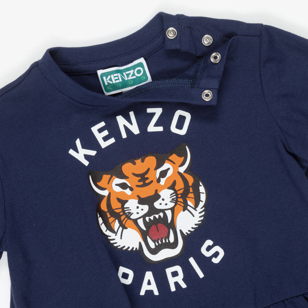 KENZO KIDS-Navy Tiger Dress | Childrensalon Outlet