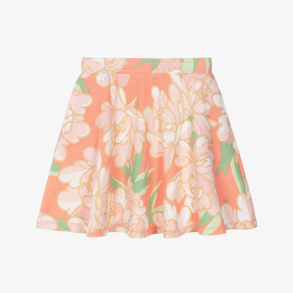 KENZO KIDS-Orange Floral Skirt | Childrensalon Outlet