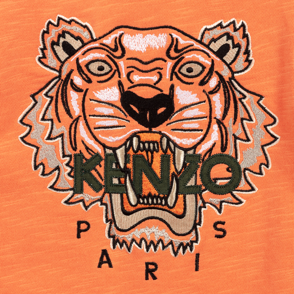 Kenzo tiger top sweatshirt orange
