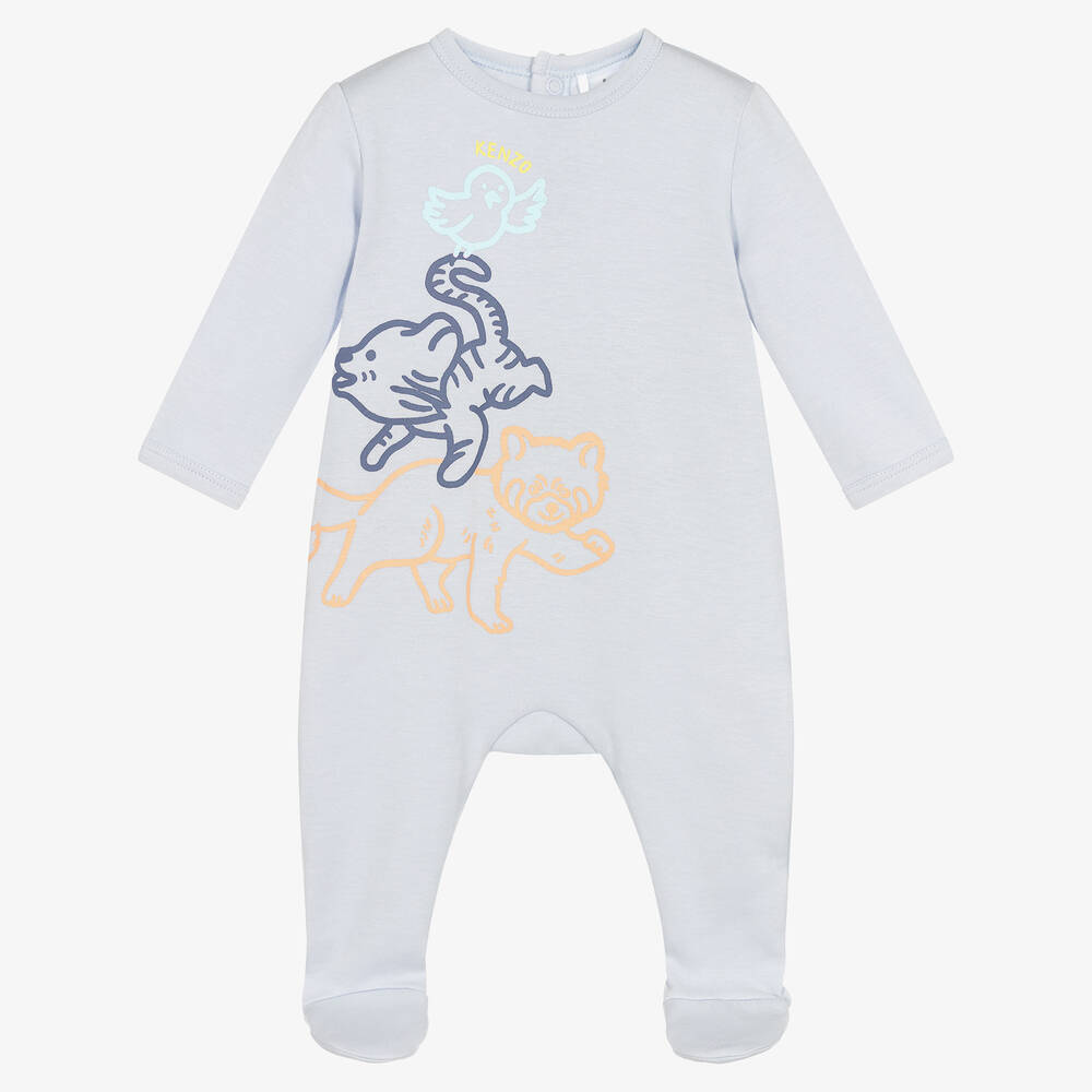 KENZO KIDS - Grenouillère bleu clair Tigre | Childrensalon