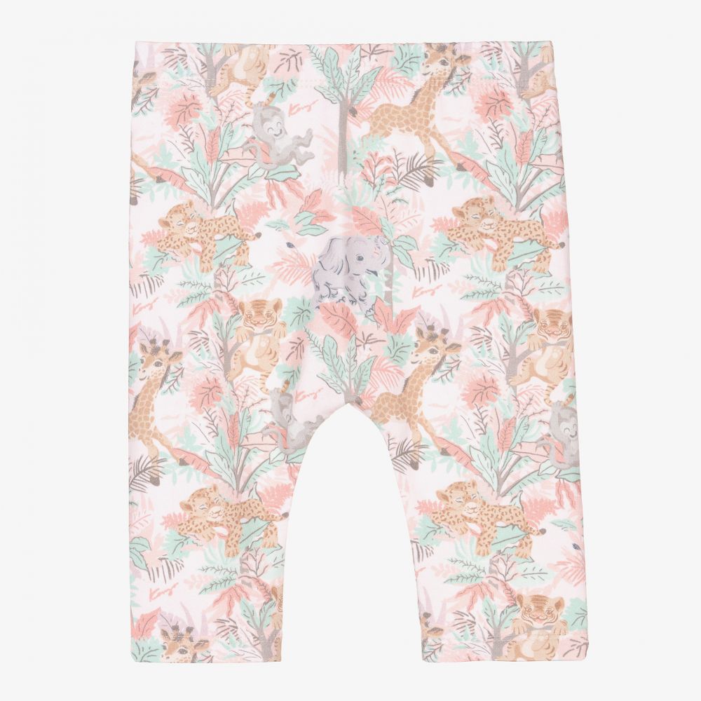 KENZO KIDS - Pink Animals Baby Leggings | Childrensalon