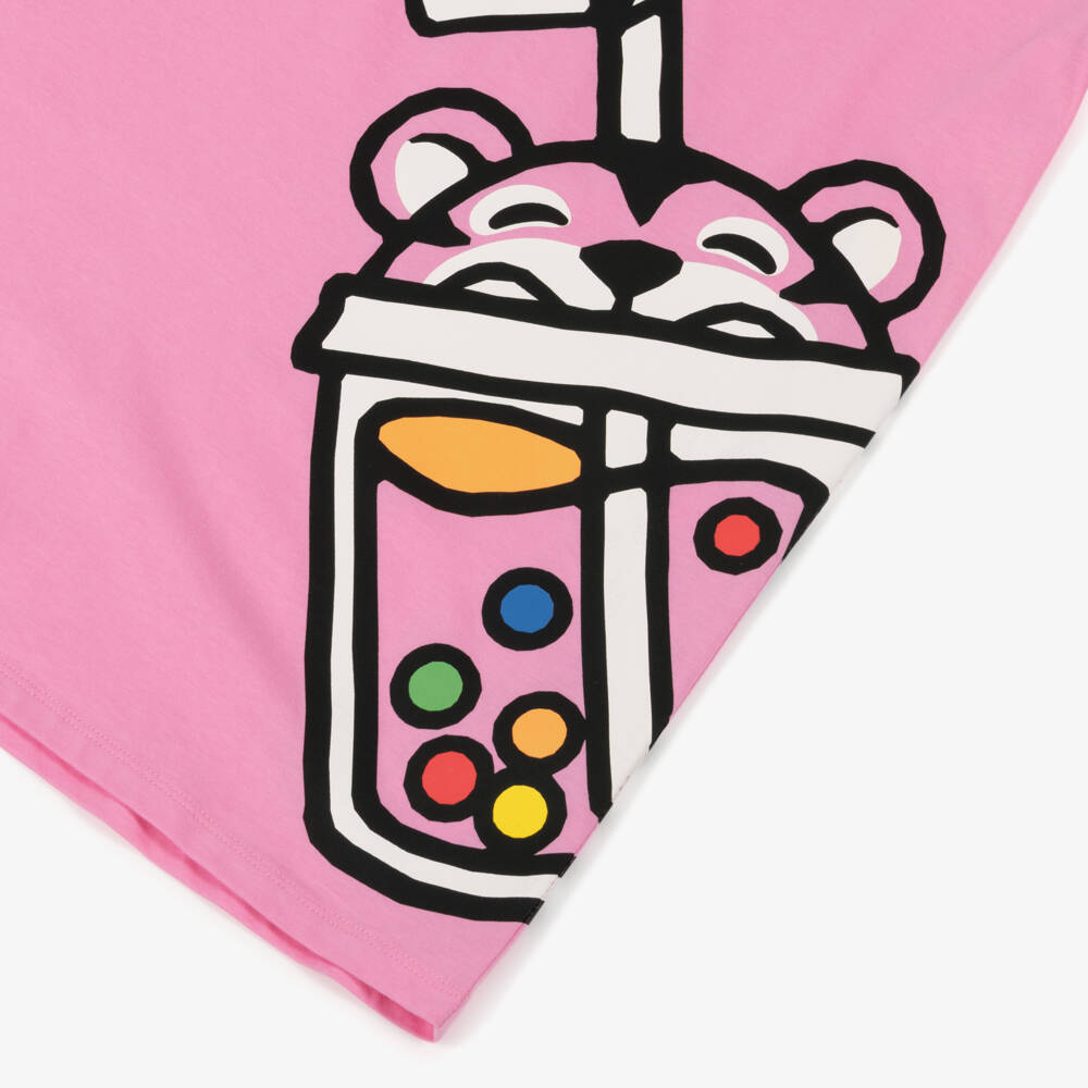 KENZO KIDS-Pink Bubble Tea Tee Dress | Childrensalon Outlet