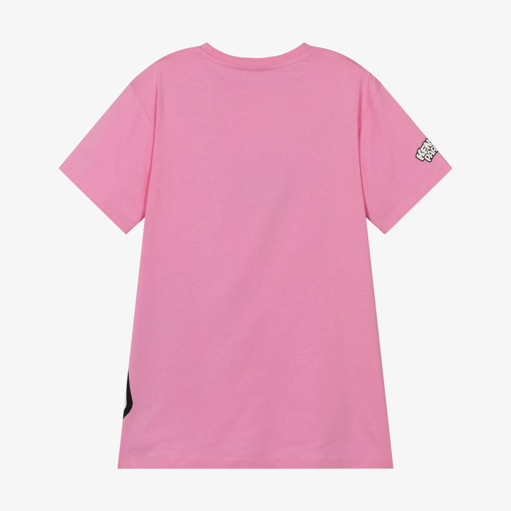 KENZO KIDS-Pink Bubble Tea Tee Dress | Childrensalon Outlet