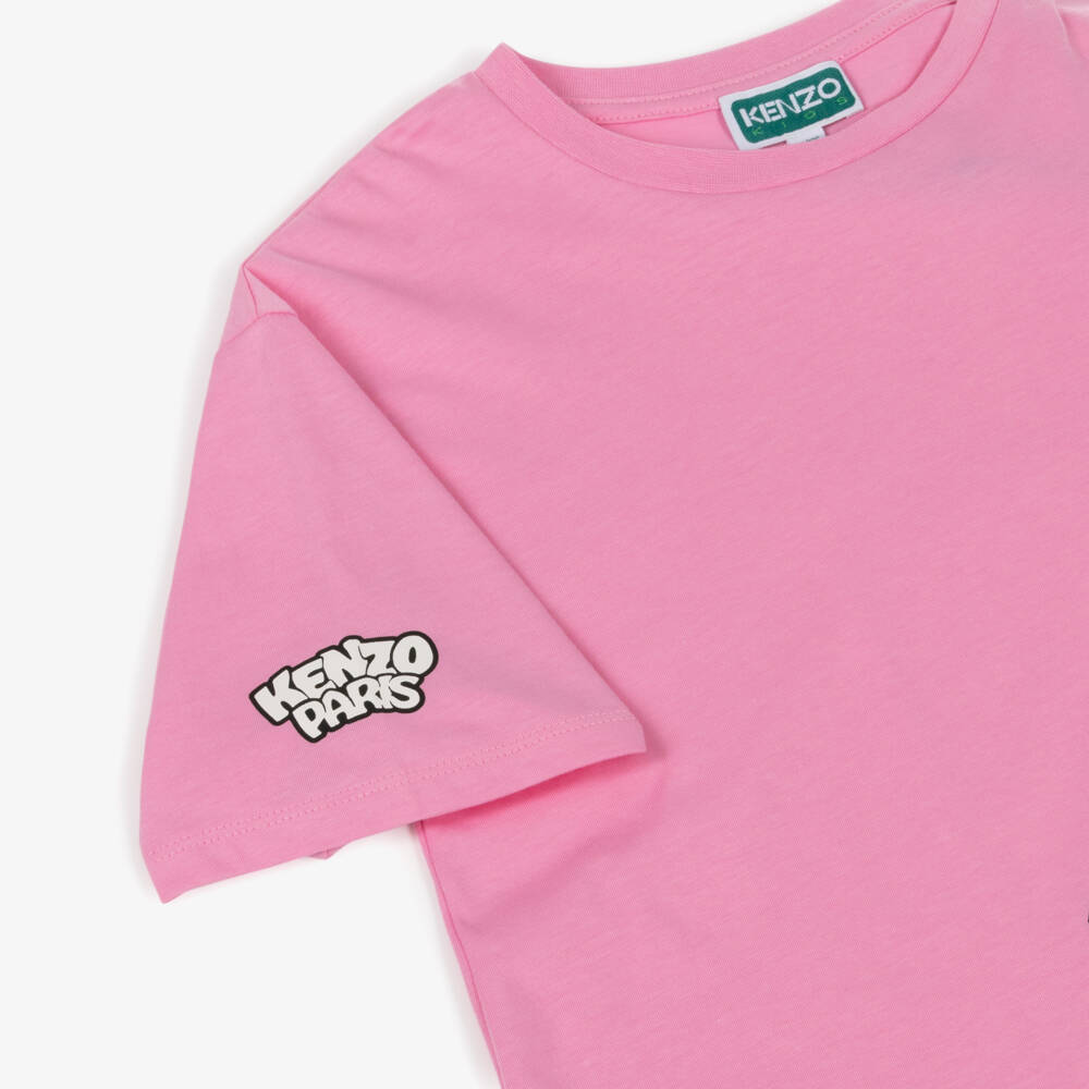 KENZO KIDS-Pink Bubble Tea Tee Dress | Childrensalon Outlet