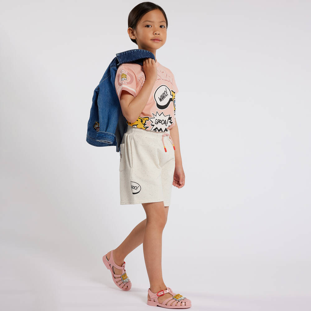 KENZO KIDS Pink Cartoon Tiger Jelly Shoes Childrensalon Outlet