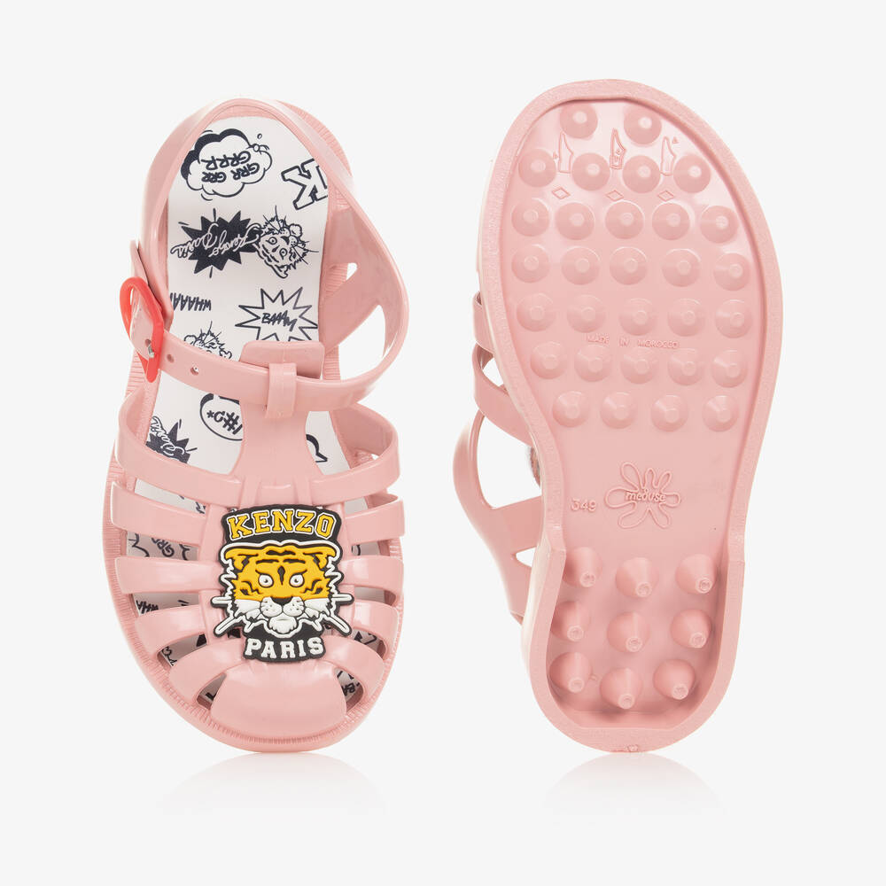 KENZO KIDS-Pink Cartoon Tiger Jelly Shoes | Childrensalon Outlet
