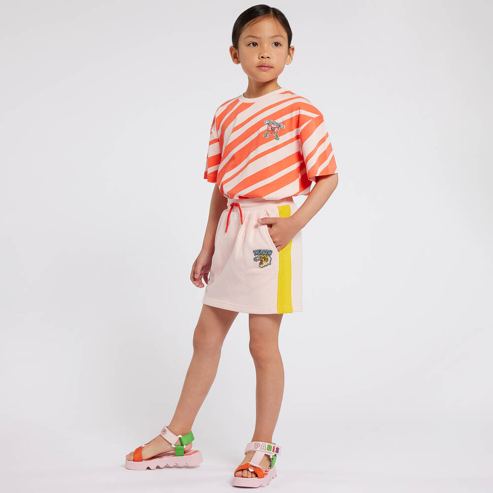KENZO KIDS-Pink Colourblock Velcro Sandals | Childrensalon Outlet