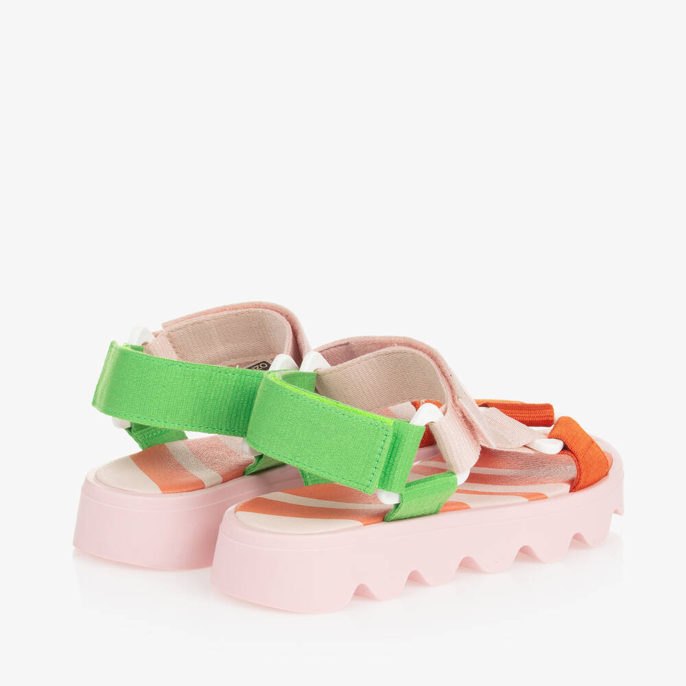 KENZO KIDS-Pink Colourblock Velcro Sandals | Childrensalon Outlet