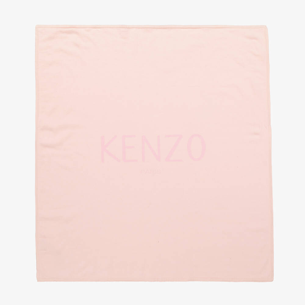 KENZO KIDS - Rosa Baumwoll-Strickdecke (80 cm) | Childrensalon