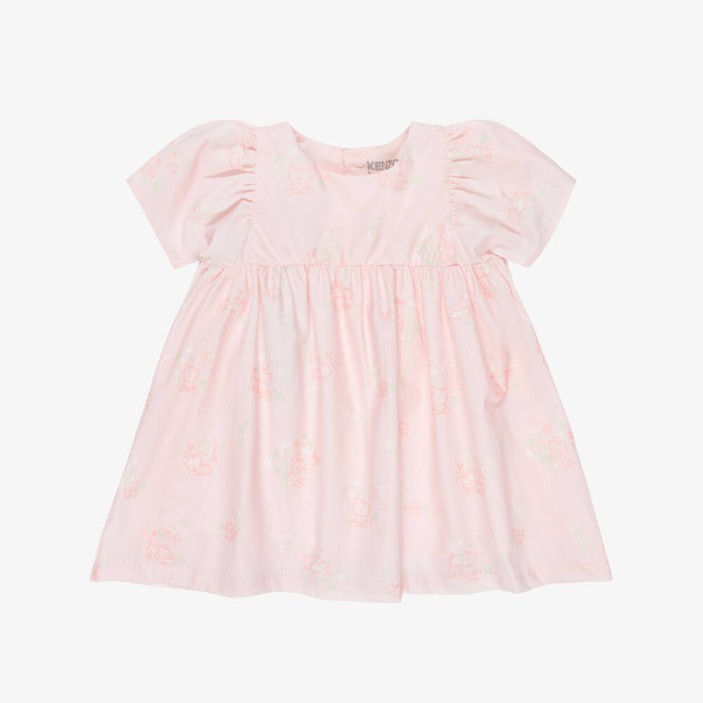 KENZO KIDS-Pink Garden Print Dress Set | Childrensalon Outlet