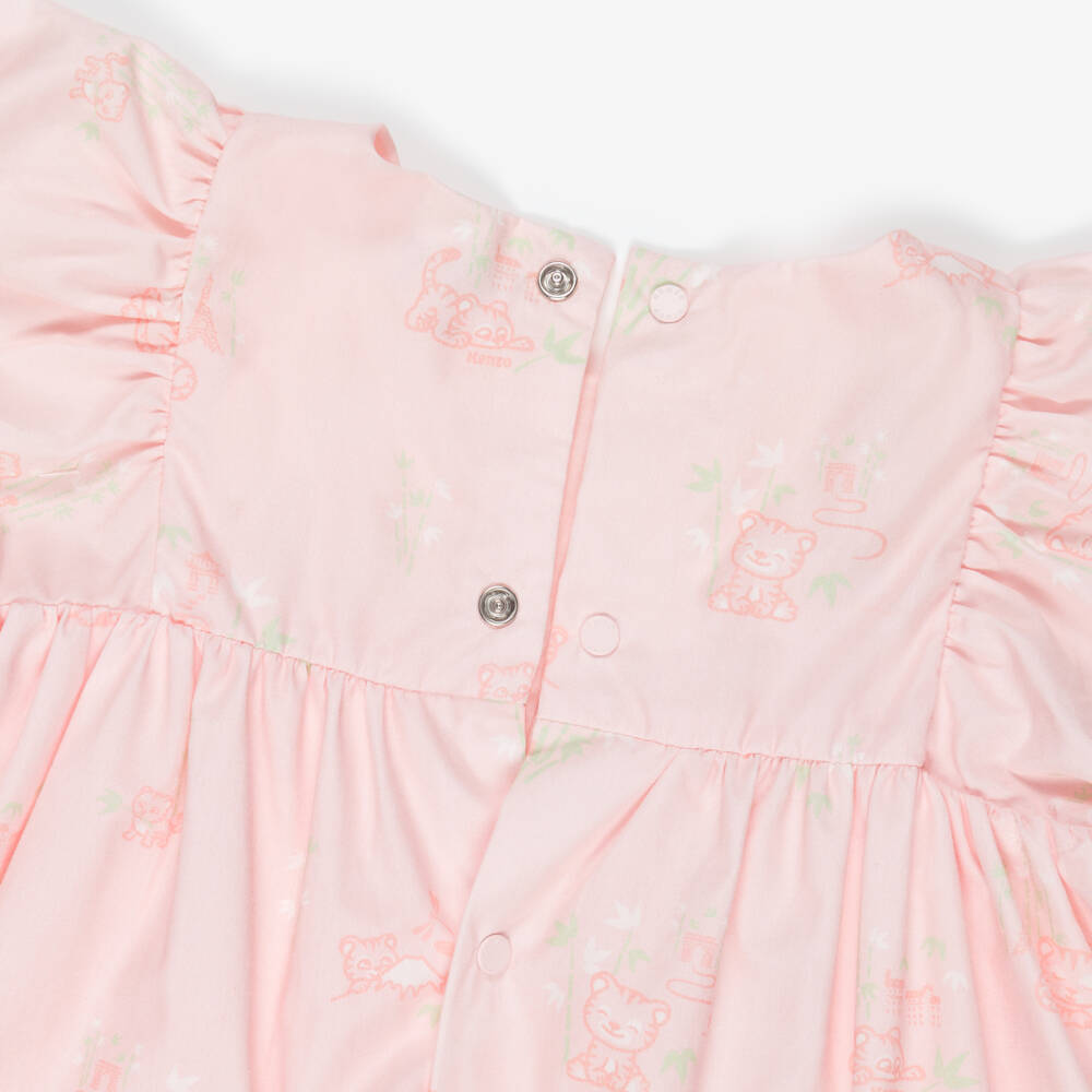 KENZO KIDS-Pink Garden Print Dress Set | Childrensalon Outlet