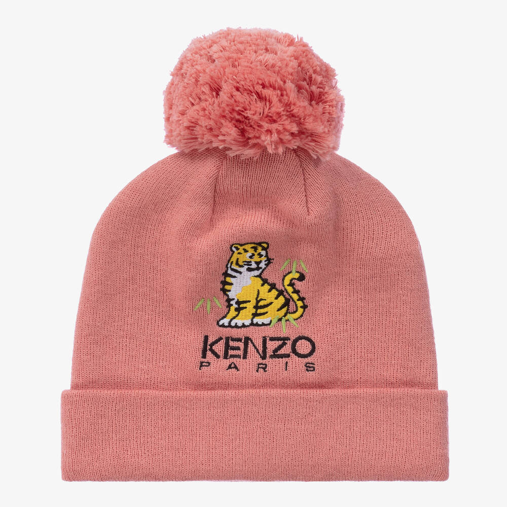 Pink KOTORA Tiger Cotton Cashmere Hat