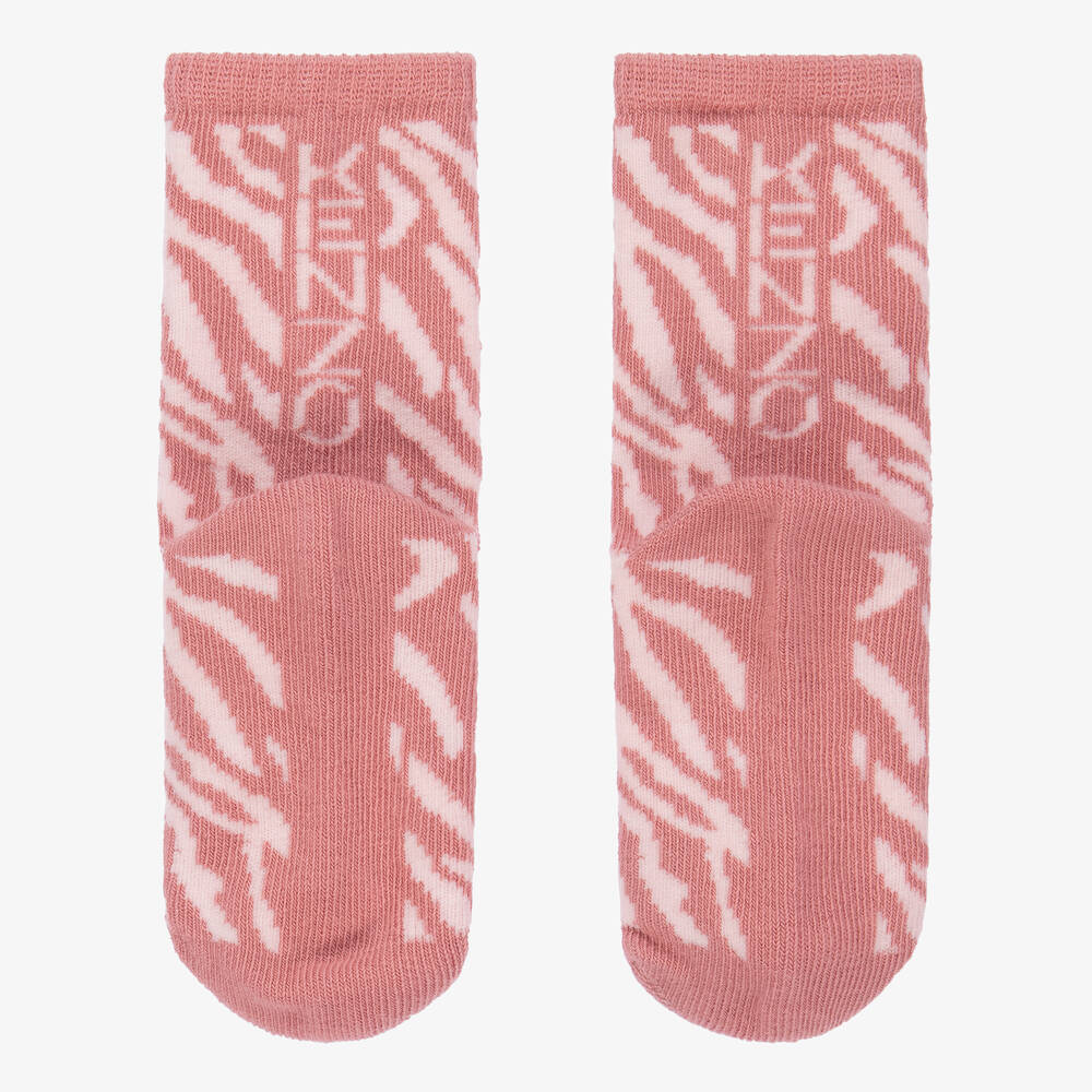 كينزو كيدز-جوارب مزيج قطن لون زهري للمولودات (عدد 2) | Childrensalon Outlet