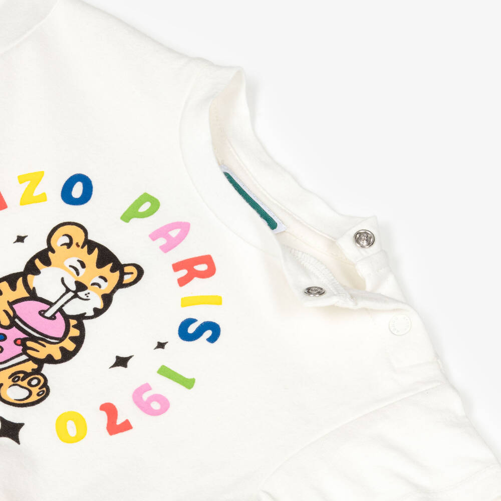 KENZO KIDS-Pink Multi Stripe Dress | Childrensalon Outlet