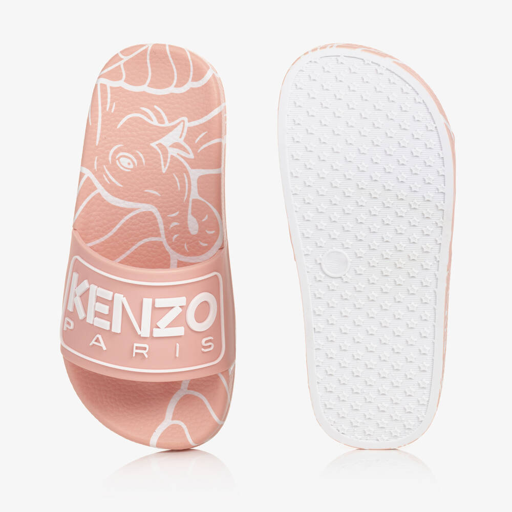 KENZO KIDS-Pink Tiger & Elephant Sliders | Childrensalon Outlet