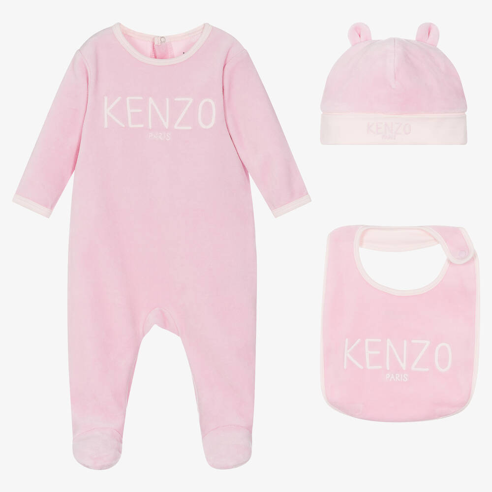 KENZO KIDS - Ensemble dors-bien rose en velours | Childrensalon