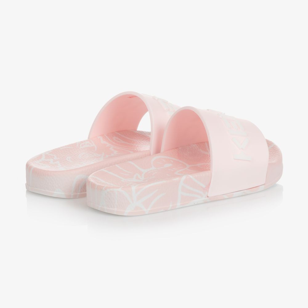 KENZO KIDS-Розово-белые шлепанцы | Childrensalon Outlet