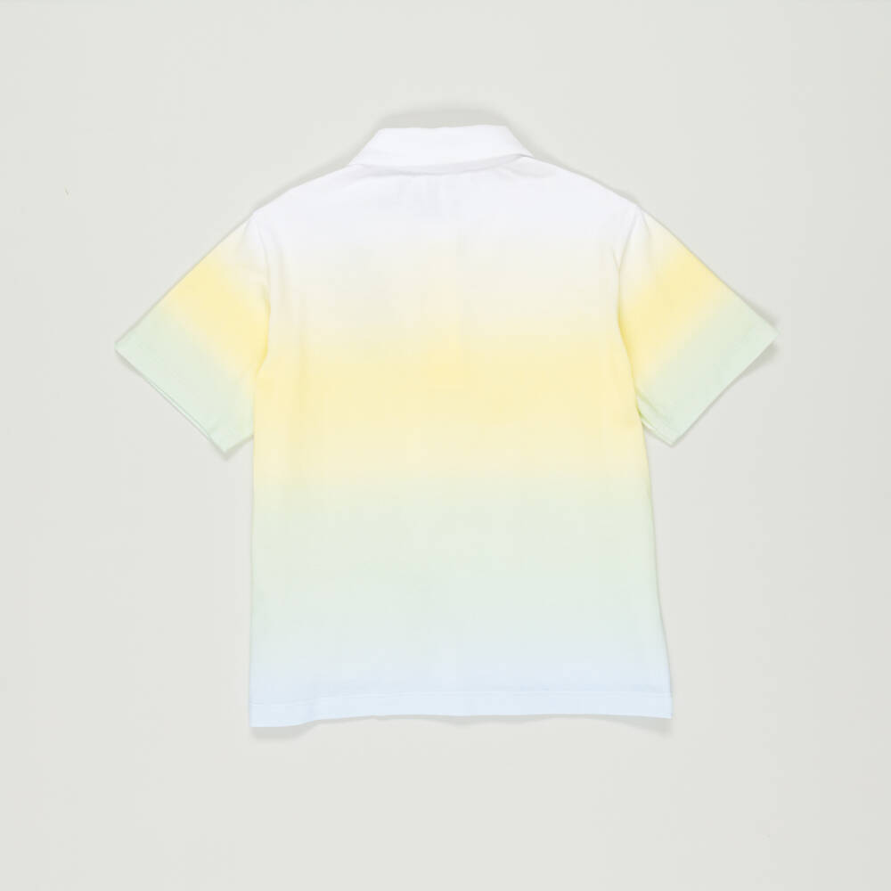 KENZO KIDS-Preloved Boys Yellow & Blue Gradient Polo Shirt (4 years) | Childrensalon Outlet