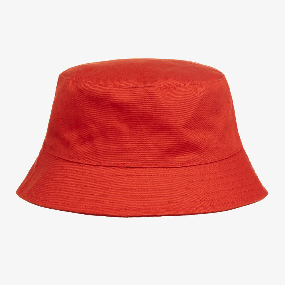 Kids red bucket hat shop