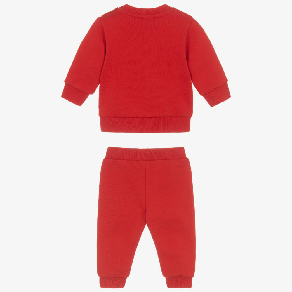 KENZO KIDS-Red Cotton Jersey Lucky Tiger Tracksuit | Childrensalon Outlet