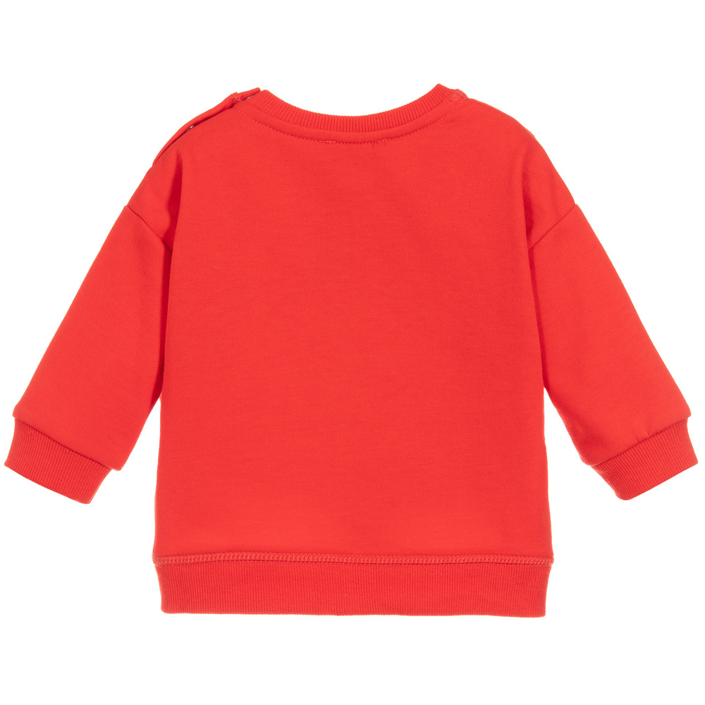 KENZO KIDS Red Cotton Tiger Sweatshirt