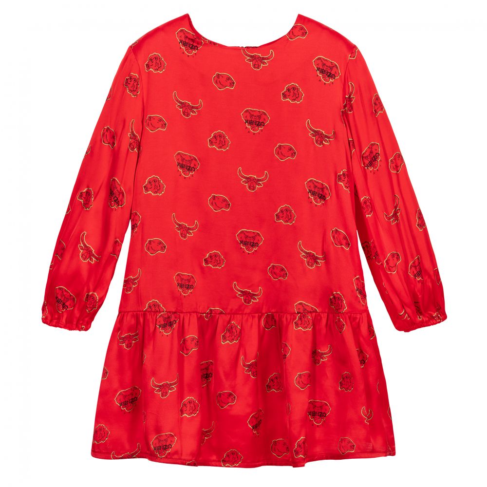 Kenzo tiger crepe dress top