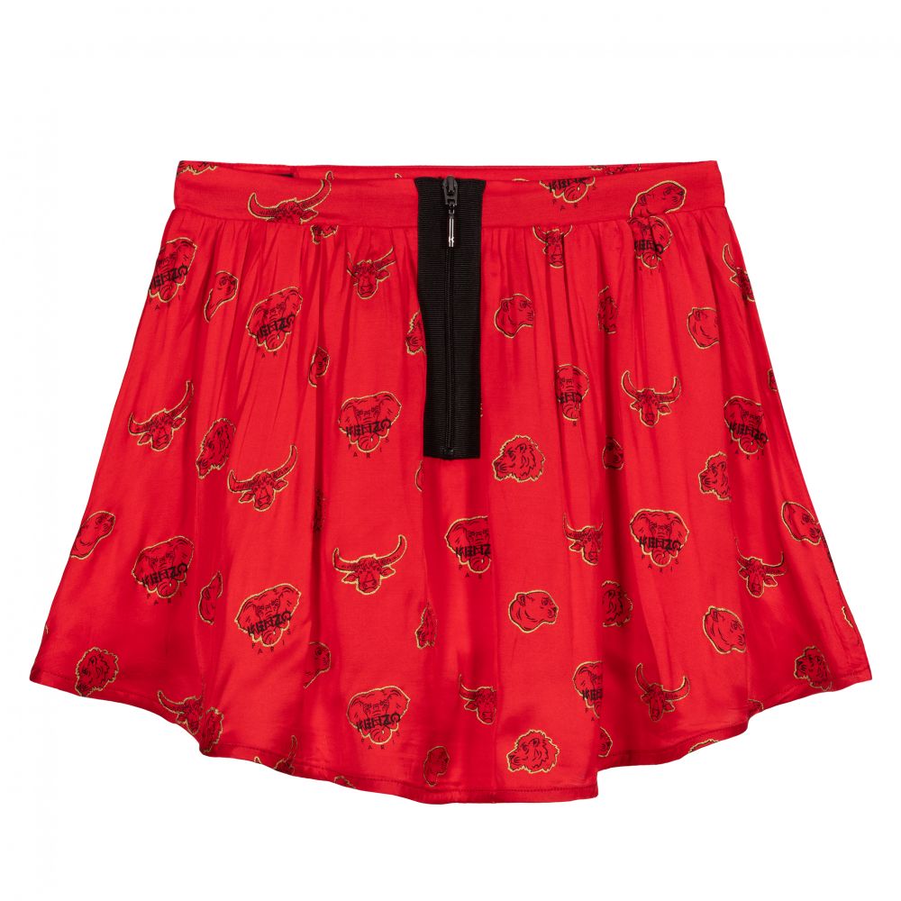 KENZO KIDS-Red Elephant & Ox Skirt | Childrensalon Outlet