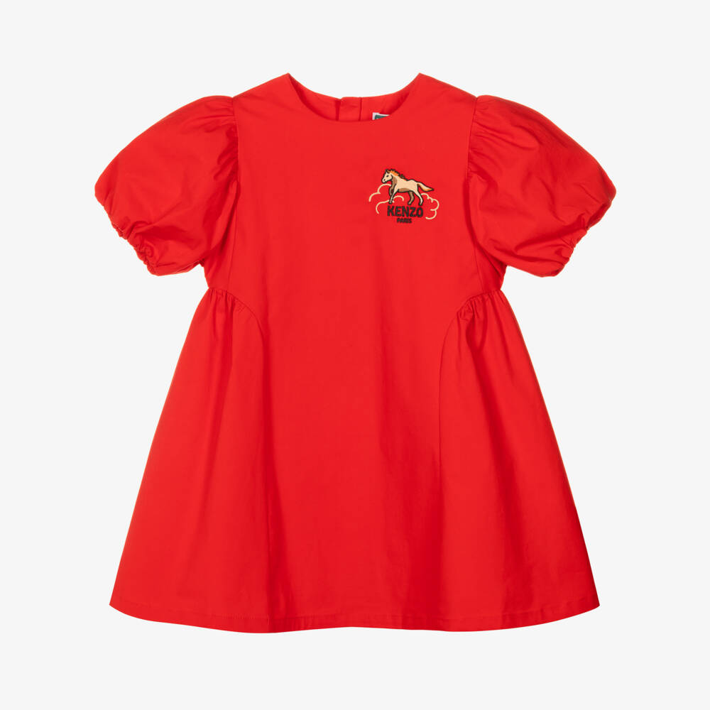 KENZO KIDS-Red Horse Dress | Childrensalon Outlet
