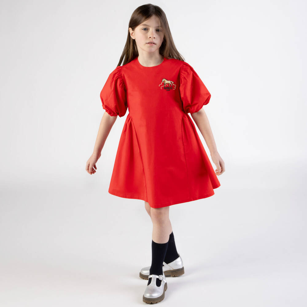 KENZO KIDS-Red Horse Dress | Childrensalon Outlet