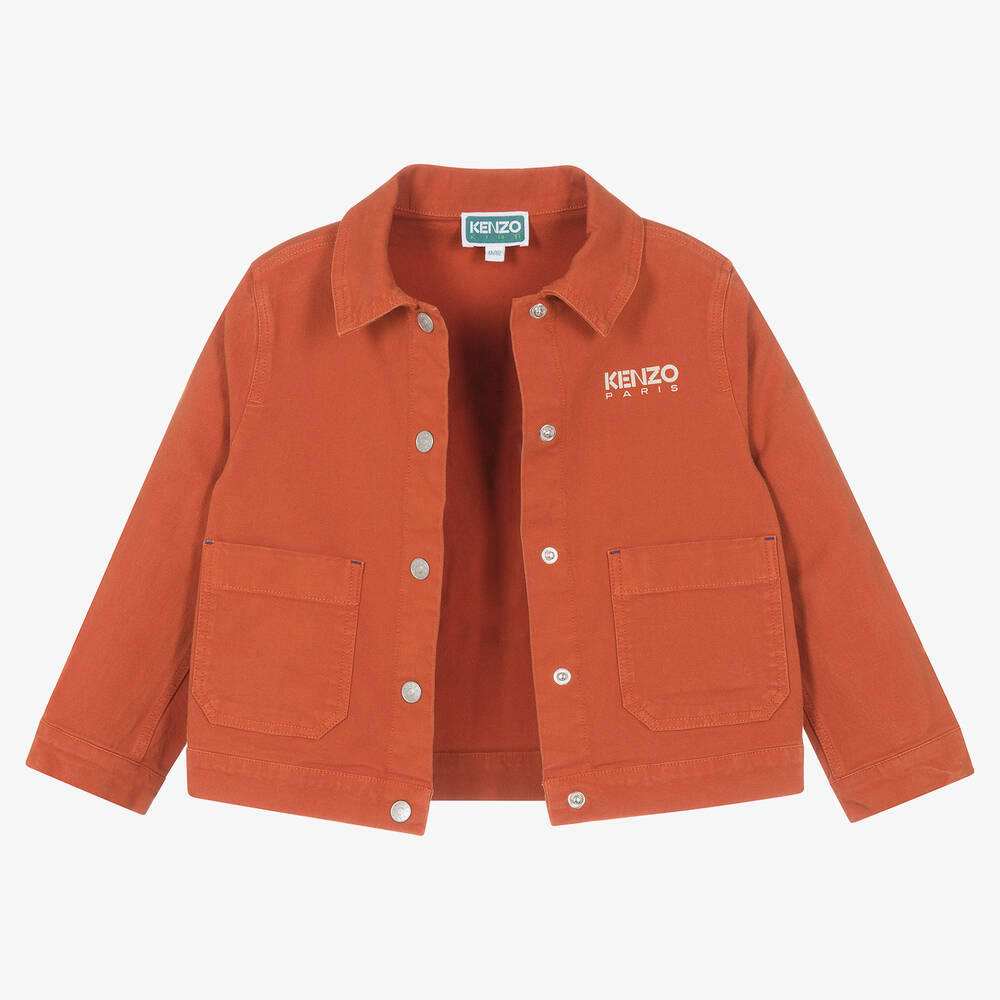 KENZO KIDS-جاكيت بطبعة كوتورا قطن لون أحمر | Childrensalon Outlet