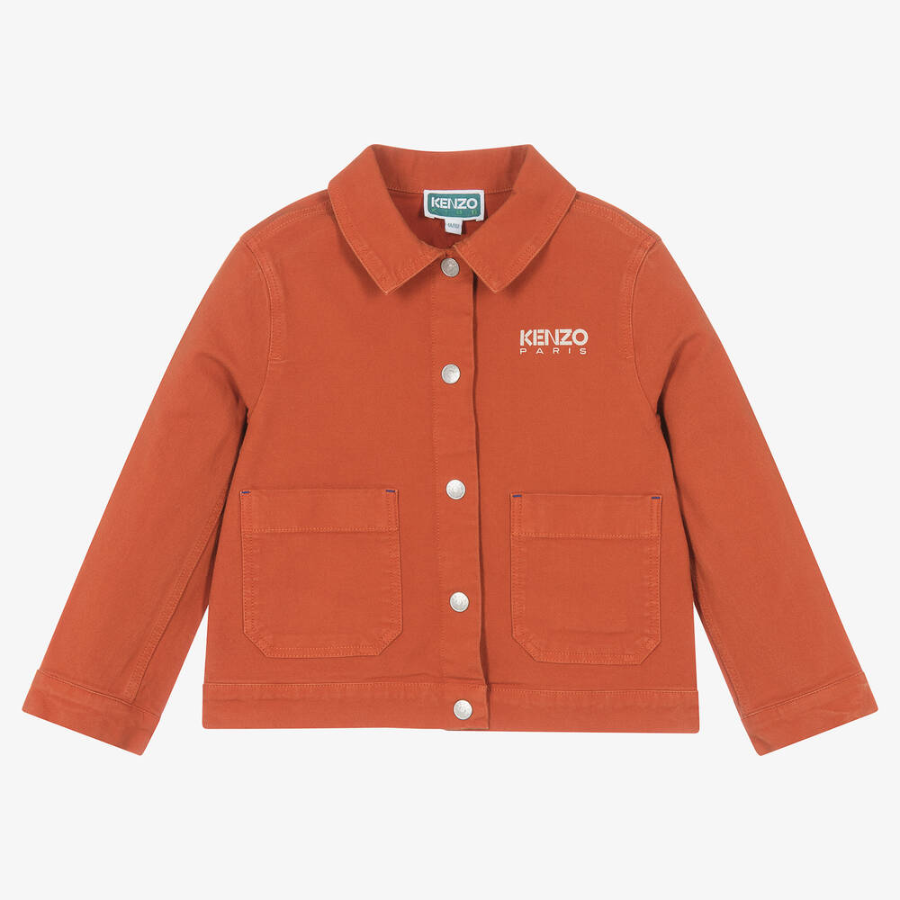 KENZO KIDS - Rote Baumwolljacke mit Kotora Tiger-Print | Childrensalon