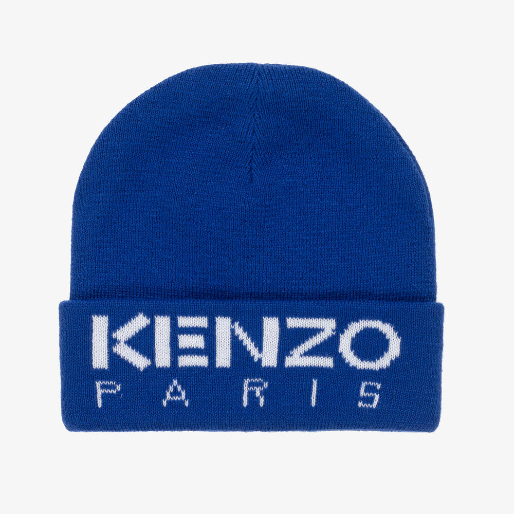 KENZO KIDS - Königsblaue Strick-Beanie | Childrensalon