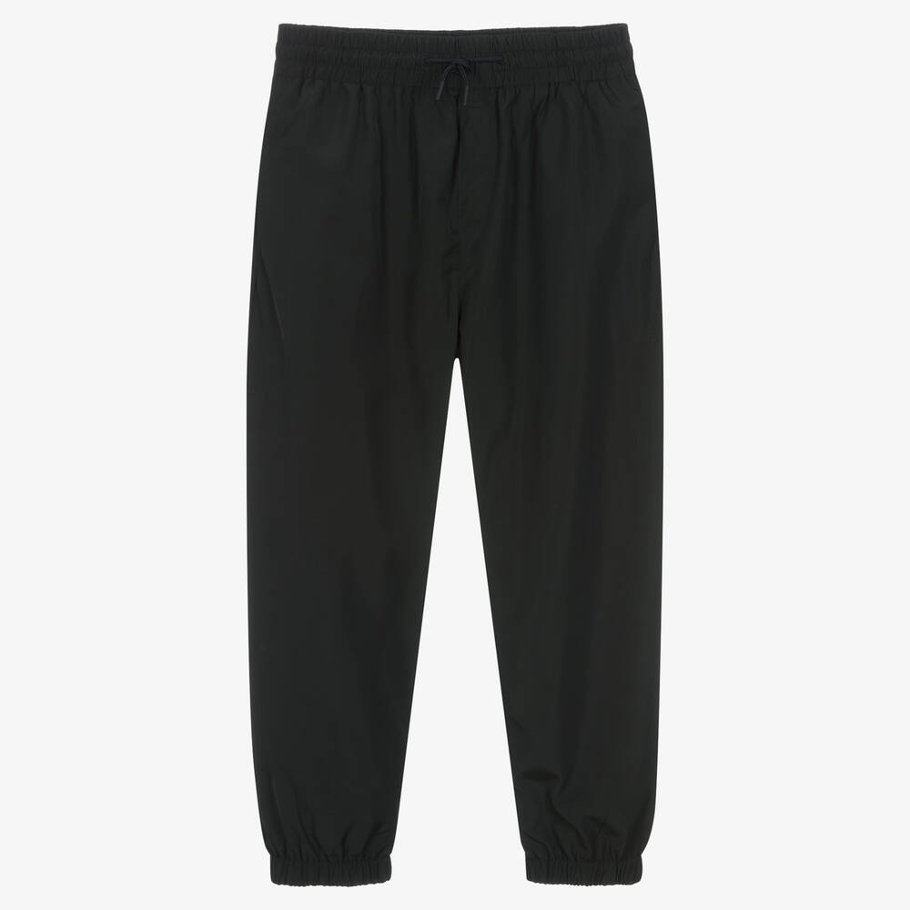 KENZO KIDS - Teen Black Drawstring Joggers | Childrensalon