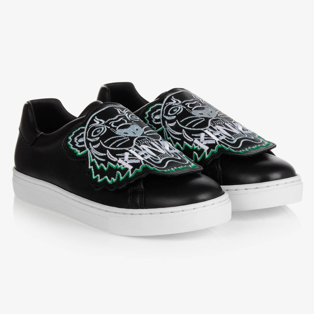 KENZO KIDS - Baskets noires Tigre Ado | Childrensalon