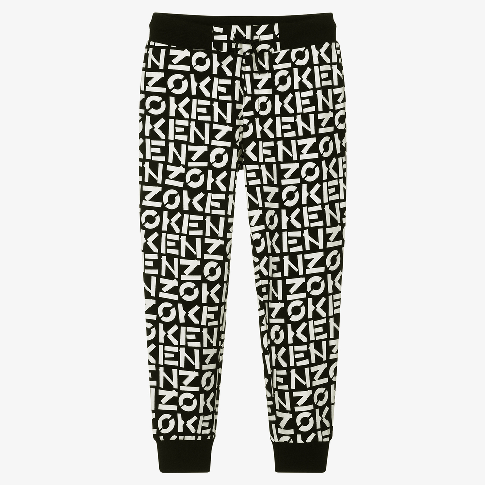 KENZO KIDS - Teen Jogginghose in Schwarz und Weiß | Childrensalon