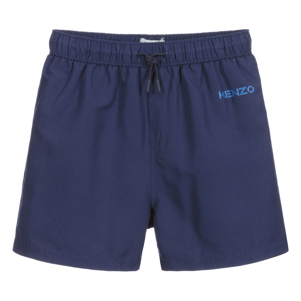 KENZO KIDS - Teen Blue Logo Swim Shorts  | Childrensalon