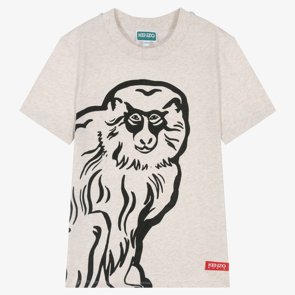 KENZO KIDS - T-shirt beige singe ado garçon | Childrensalon