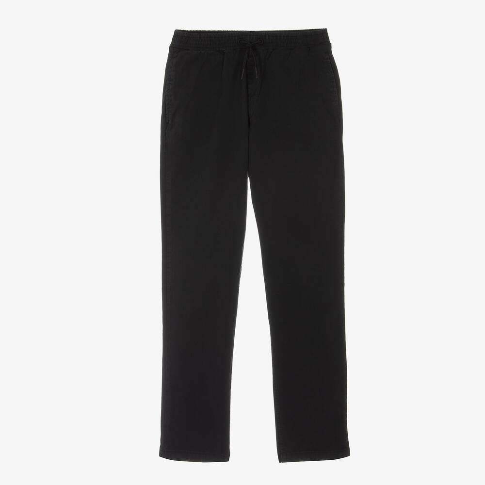 KENZO KIDS - Teen Boys Black Cotton Twill Trousers | Childrensalon