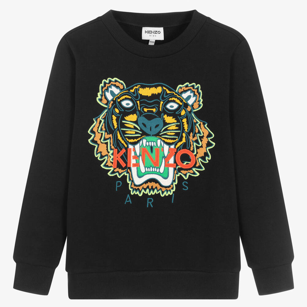 KENZO KIDS - Черный свитшот с тигром | Childrensalon