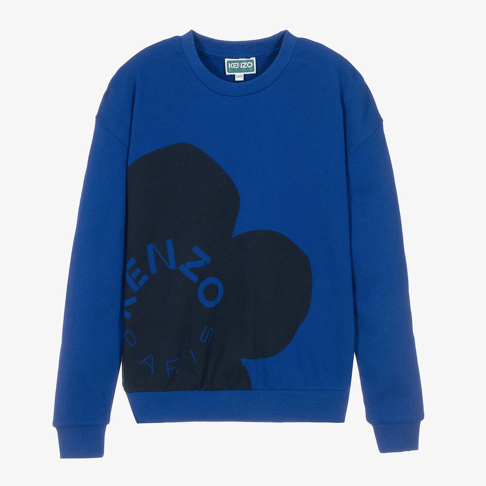 KENZO KIDS - Blaues Teen Boke Baumwollsweatshirt | Childrensalon