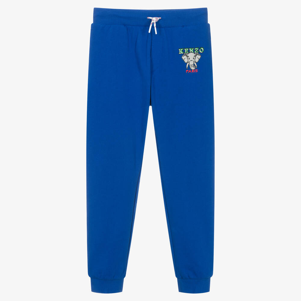 KENZO KIDS - Blaue Elefant-Baumwoll-Jogginghose | Childrensalon