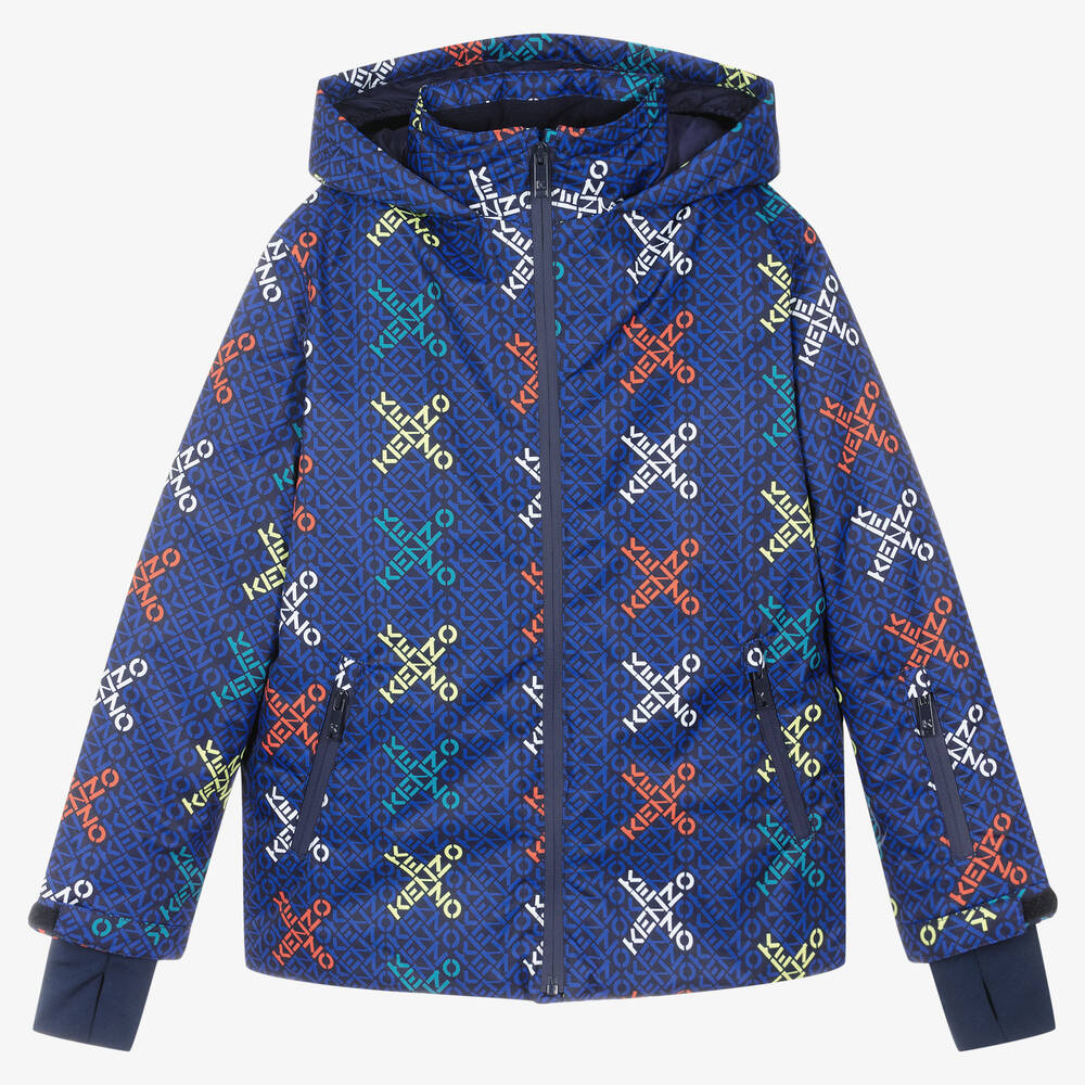KENZO KIDS - Синяя лыжная куртка для мальчиков-подростков | Childrensalon