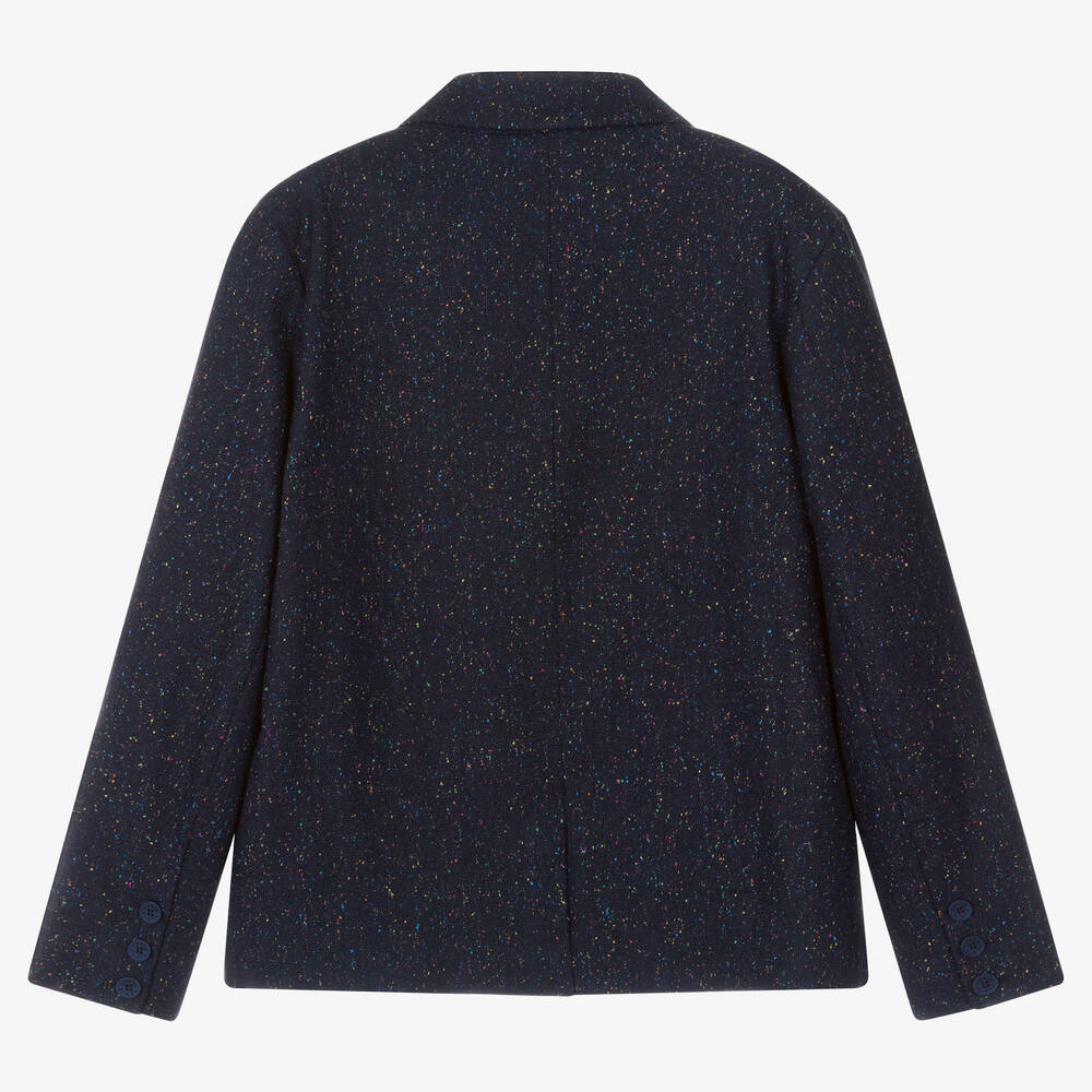 KENZO KIDS-جاكيت بلايزر مزيج صوف لون كحلي تينز ولادي | Childrensalon Outlet