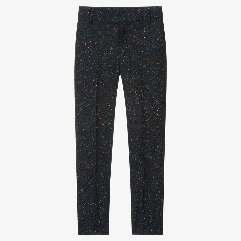 KENZO KIDS - Pantalon bleu moucheté en laine | Childrensalon