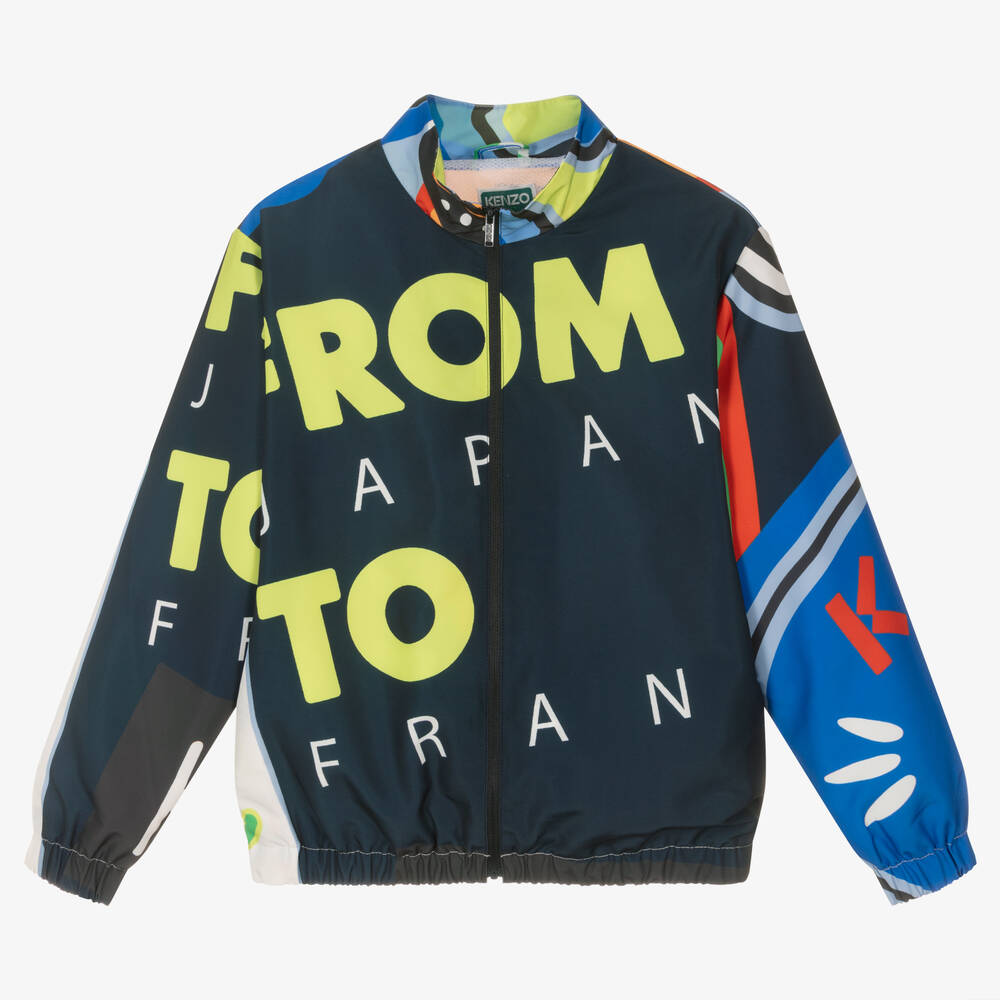 KENZO KIDS - Blaue Teen Reißverschluss-Windjacke | Childrensalon