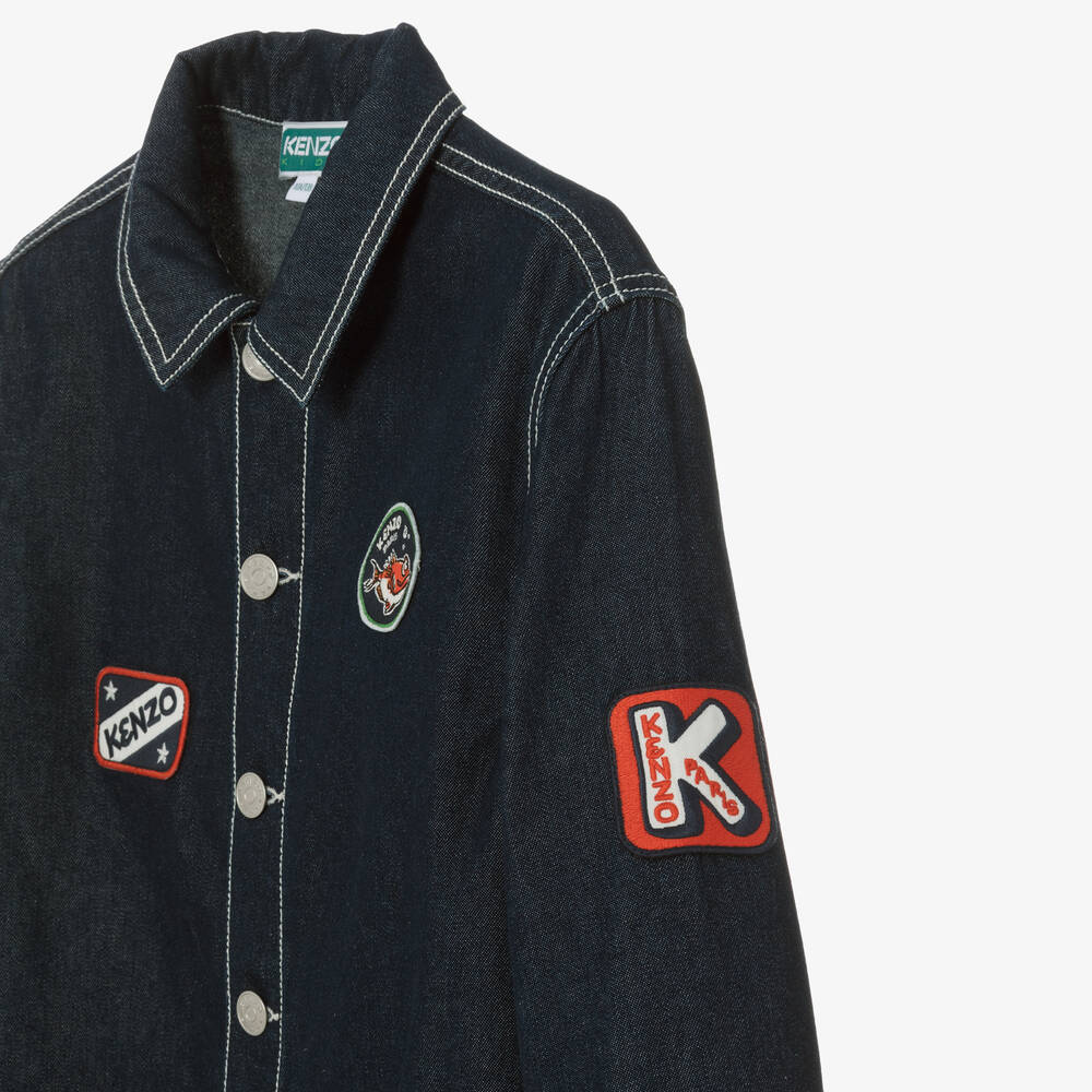 KENZO KIDS-Синяя джинсовая куртка для мальчиков-подростков | Childrensalon Outlet