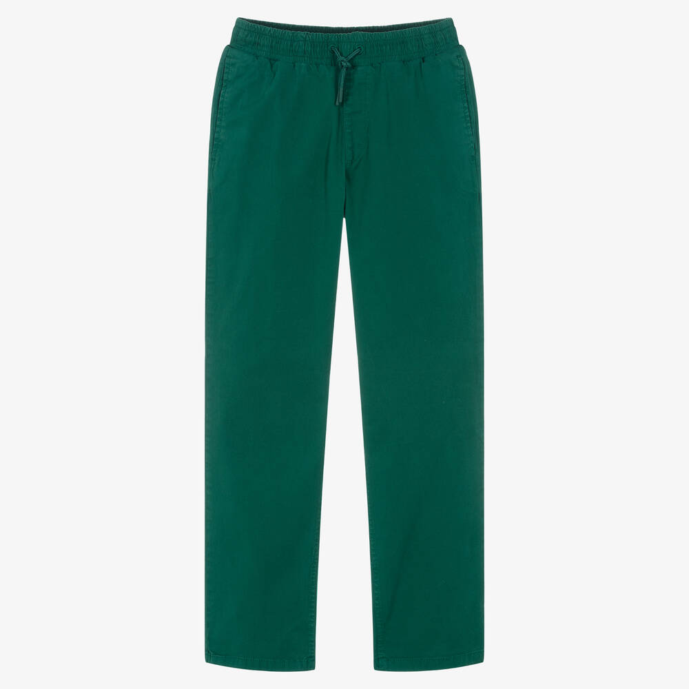 KENZO KIDS - Pantalon vert en sergé de coton ado | Childrensalon