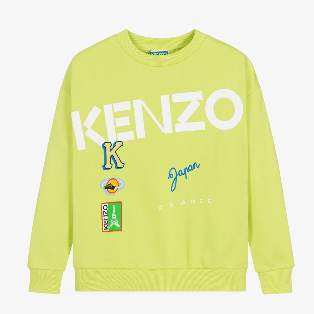 KENZO KIDS - Sweat vert ado garçon | Childrensalon