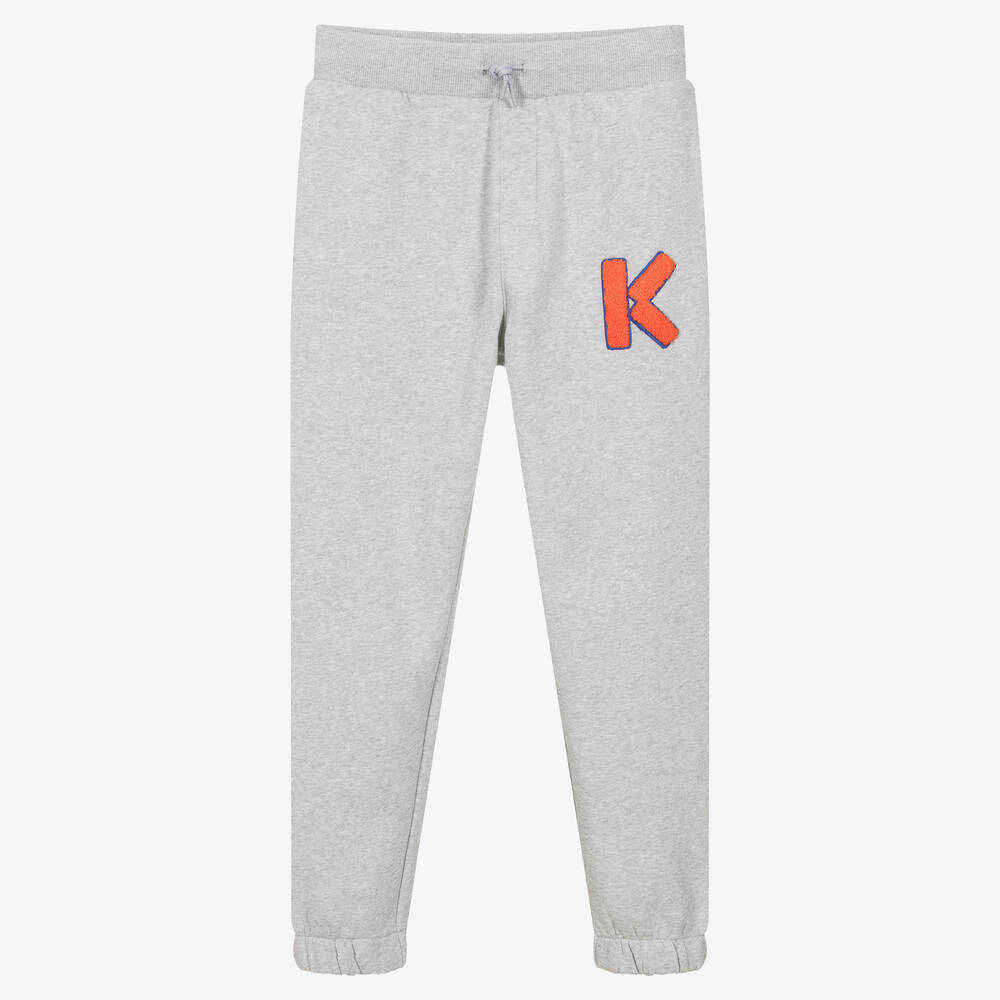 KENZO KIDS - Pantalon de jogging gris en coton | Childrensalon