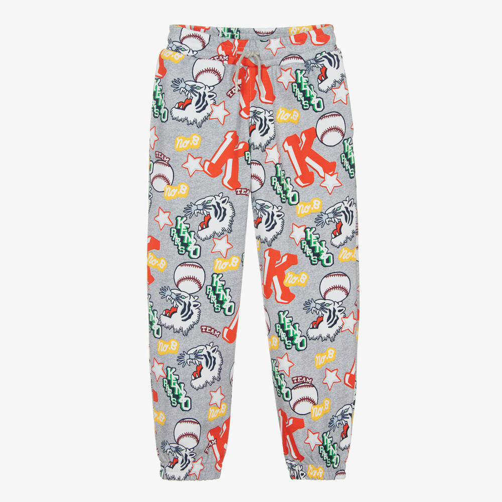 KENZO KIDS - Teen Varsity Tiger Jogginghose Grau | Childrensalon